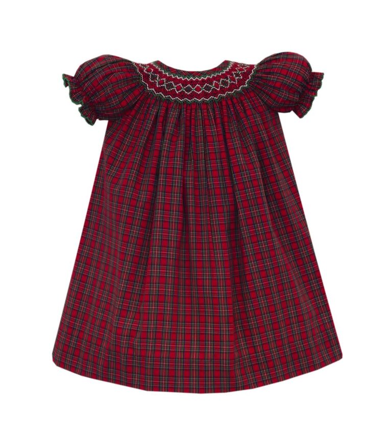 Petit Bebe Catherine Red Plaid Bishop