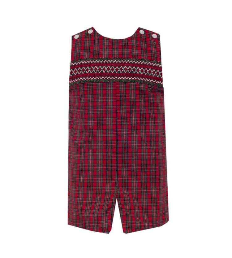 Petit Bebe Charles Red Plaid Jon Jon