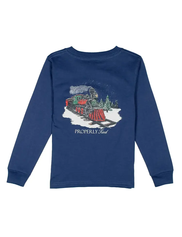 Properly Tied PT Express LS Tee - River Blue