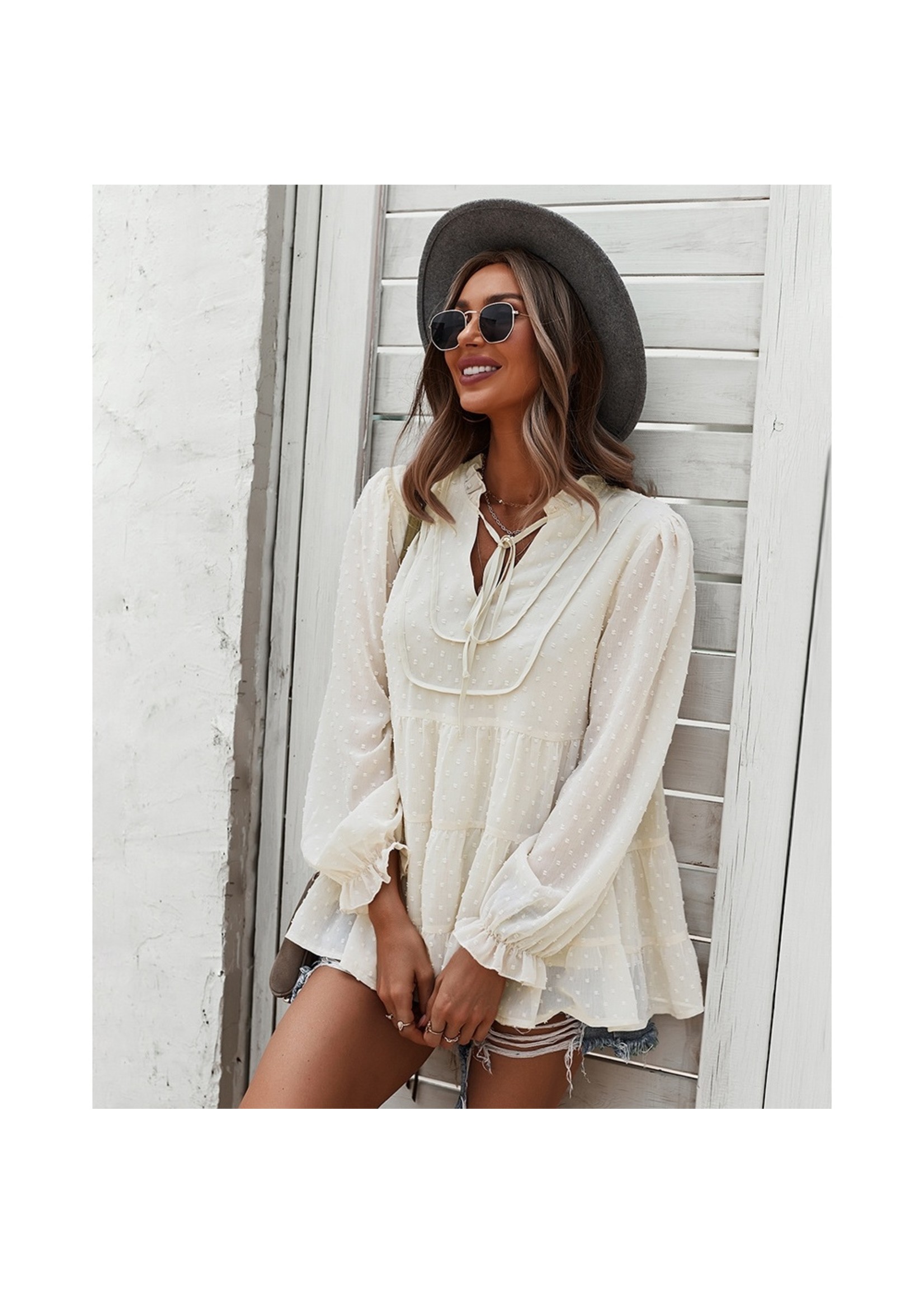 ePretty Long Sleeve Babydoll Top