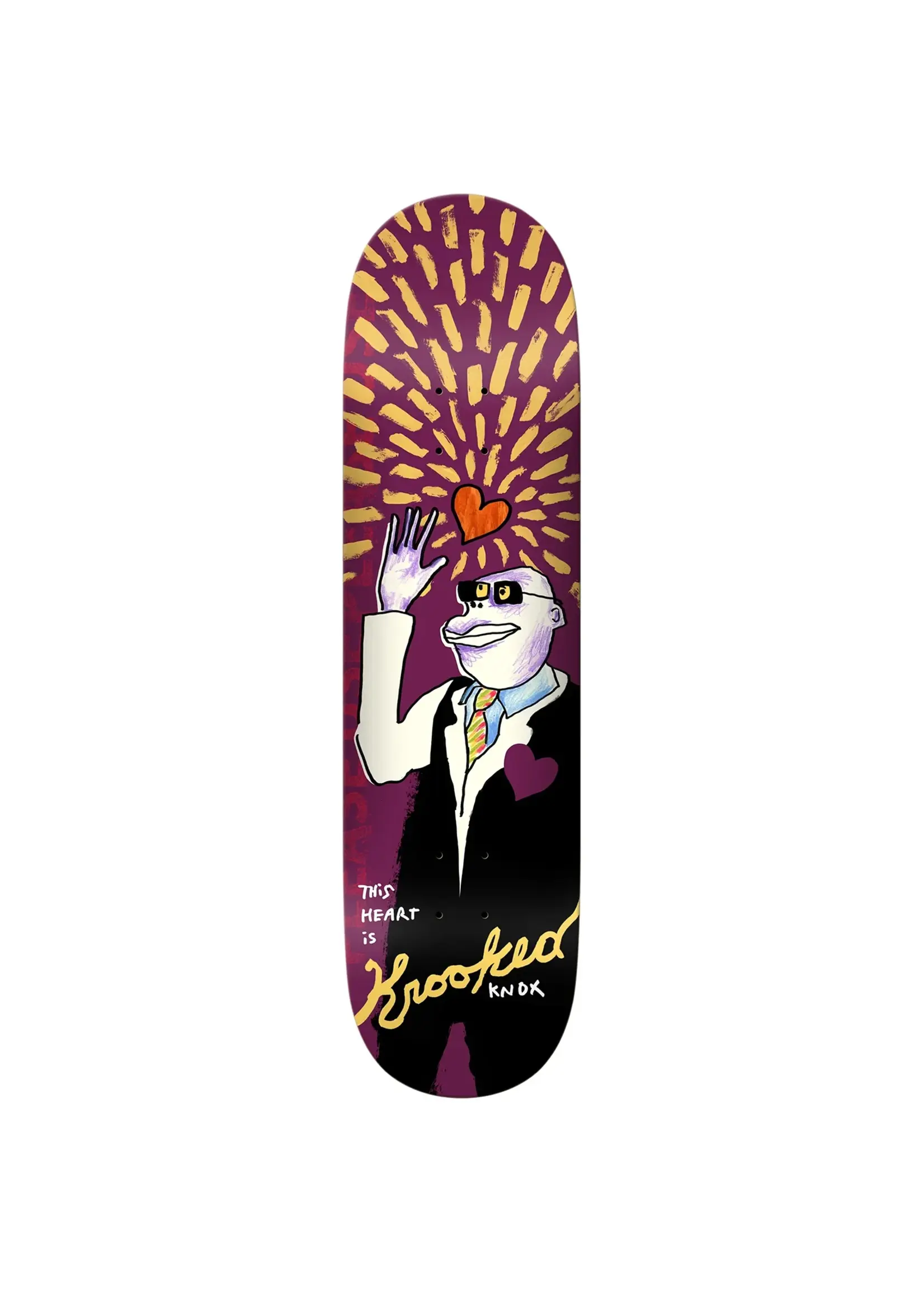 krooked skateboards KNOX THIS HEART 8.5