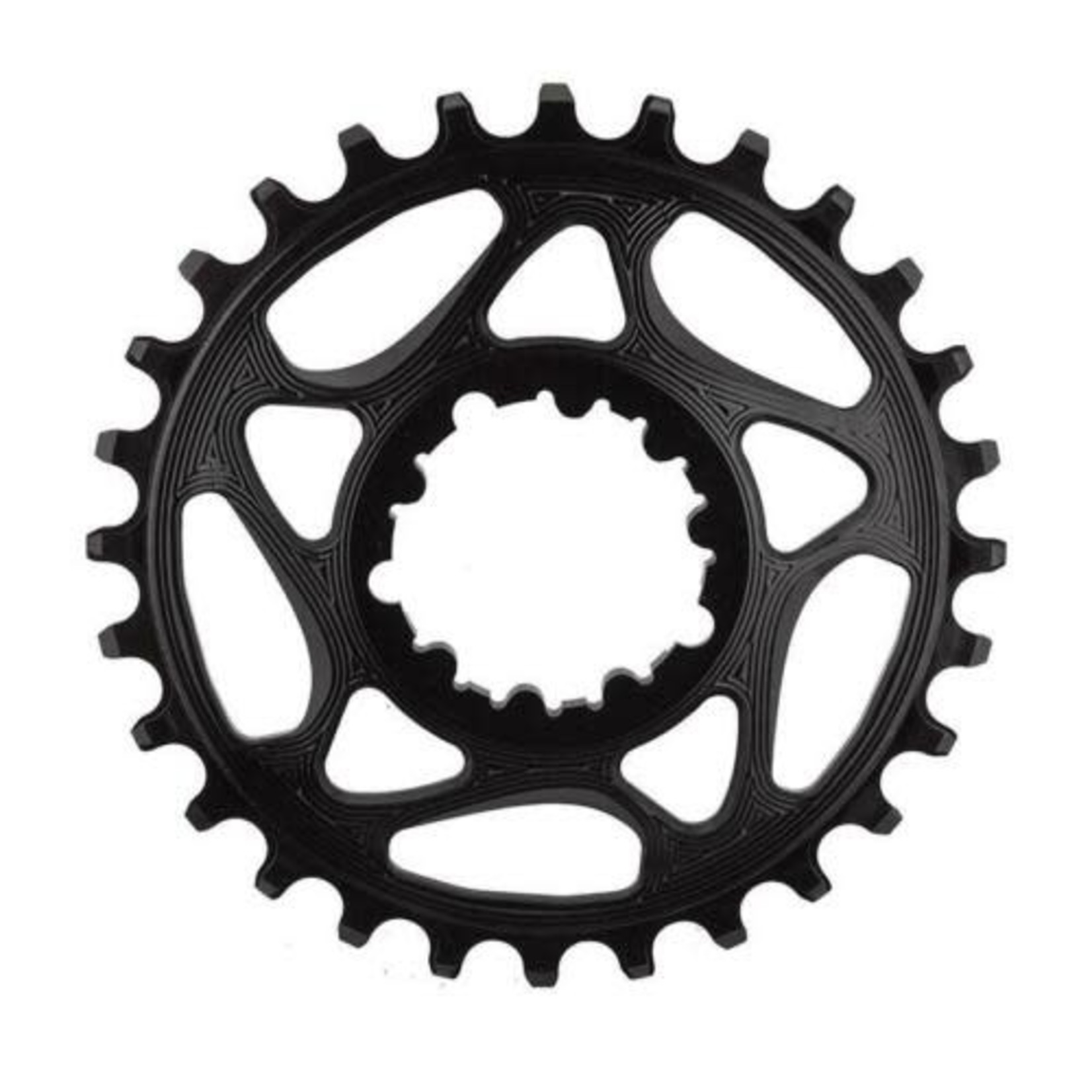 Absolute Black Round SRAM Direct Mount Chainring, 34T - Black