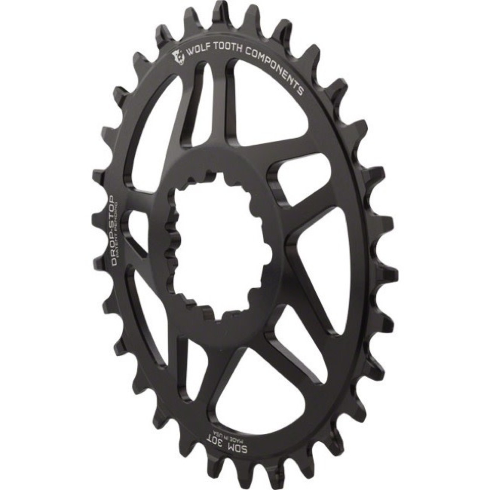 Wolftooth Elliptical GXP Direct Mount Chainring, 34T - Black