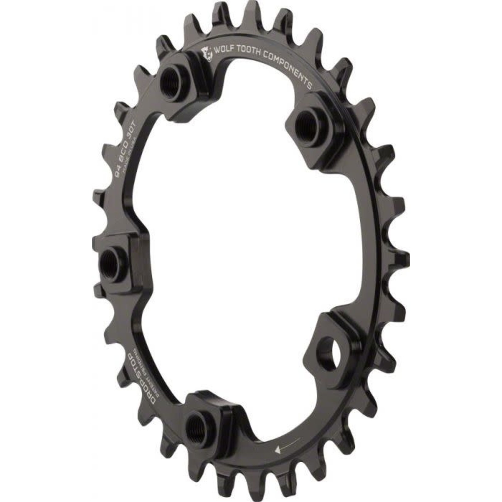 Wolf Tooth 94 BCD Chainring - 32t, 94 BCD, 5-Bolt, Drop-Stop, Black