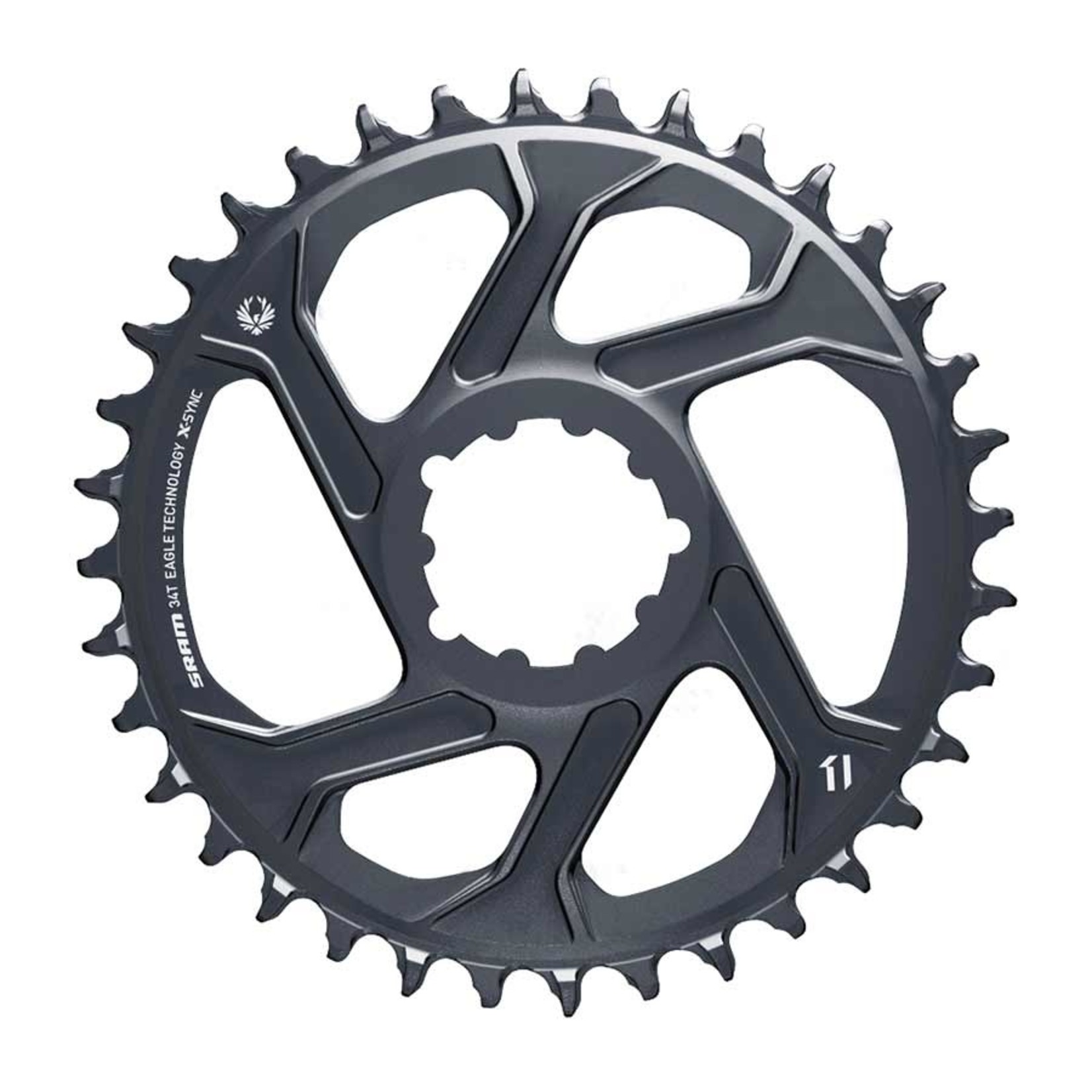 SRAM, GX Eagle C1, Chainring, Teeth: 34, Speed: 11/12, BCD: Direct Mount, Aluminum, Grey, 3mm