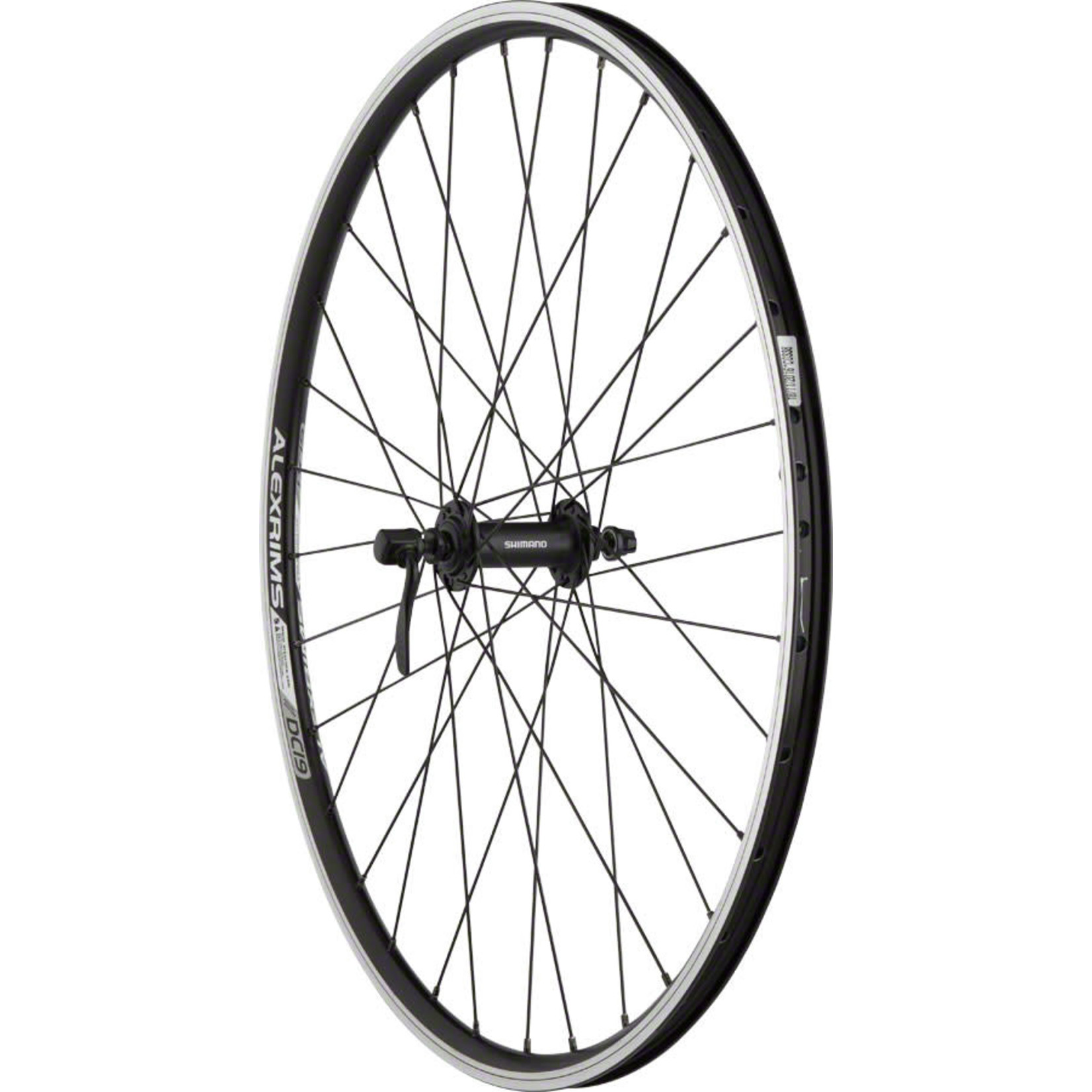 Quality Wheels Value Double Wall Series Front Wheel - 26", QR x 100mm, Rim Brake, Black, Clincher