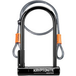 Kryptonite Keeper U-Lock - 4 x 8", Keyed, Black, Includes 4' cable and bracket