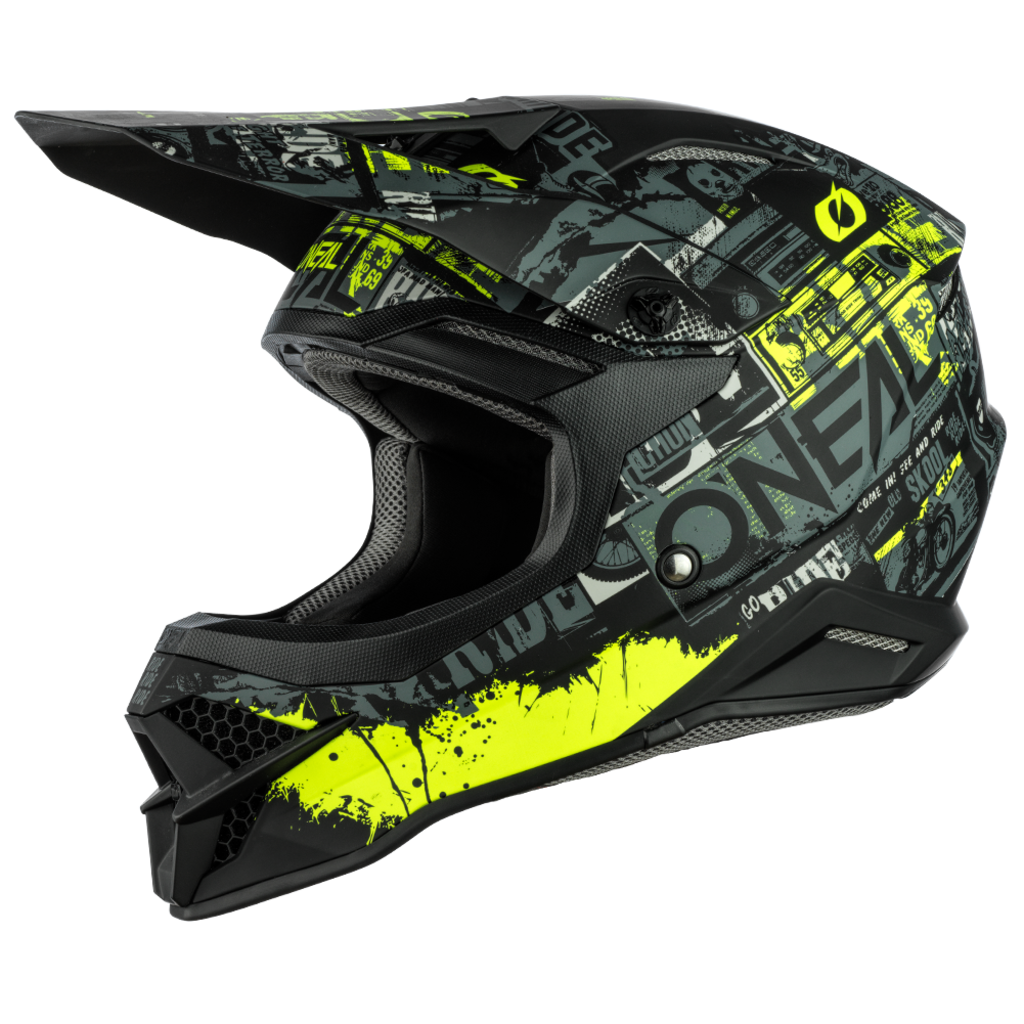 Oneal ONEAL 2021 3 SRS Ride Helmet in Black / Neon