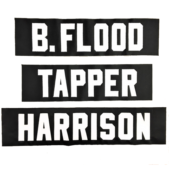 Player Name Bar - Velcro Backing