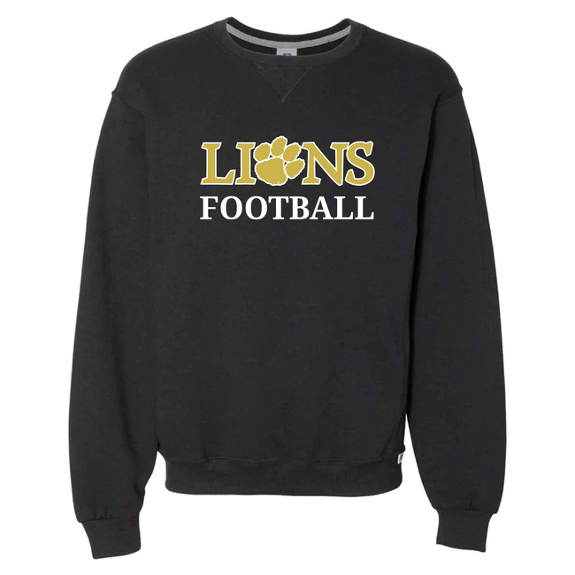 Lions Russell Fleece Twill Crewneck - Adult