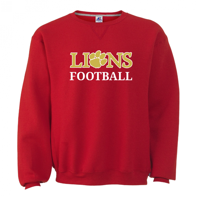Lions Russell Fleece Twill Crewneck - Adult