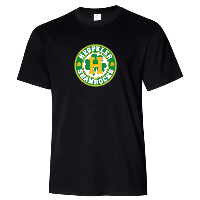 ATC Jr C. Shamrocks Ringspun Black Tee - Adult