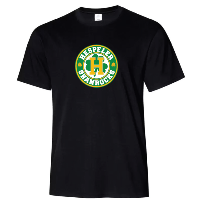 Shamrocks Ringspun Black Tee - Adult