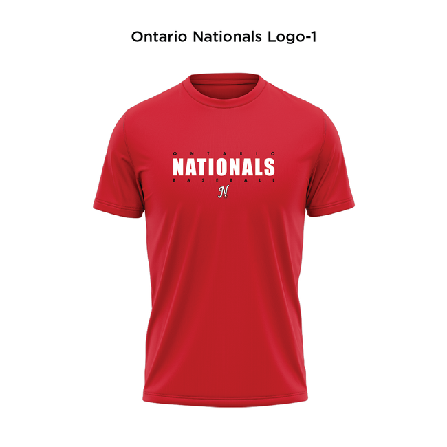 All Team Sports Ontario Nationals  Performance Tech Tee Short Sleeve - Adult