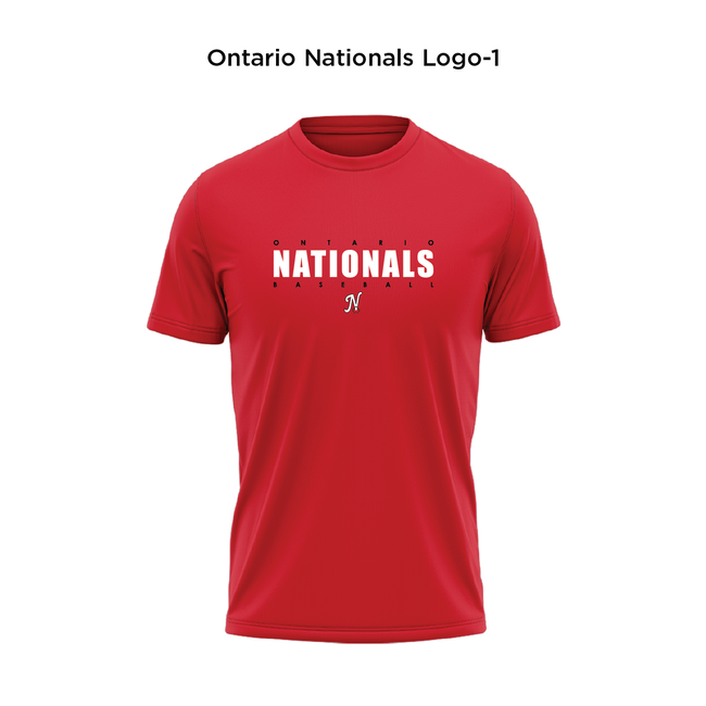 Ontario Nationals  Performance Tech Tee Short Sleeve - Youth