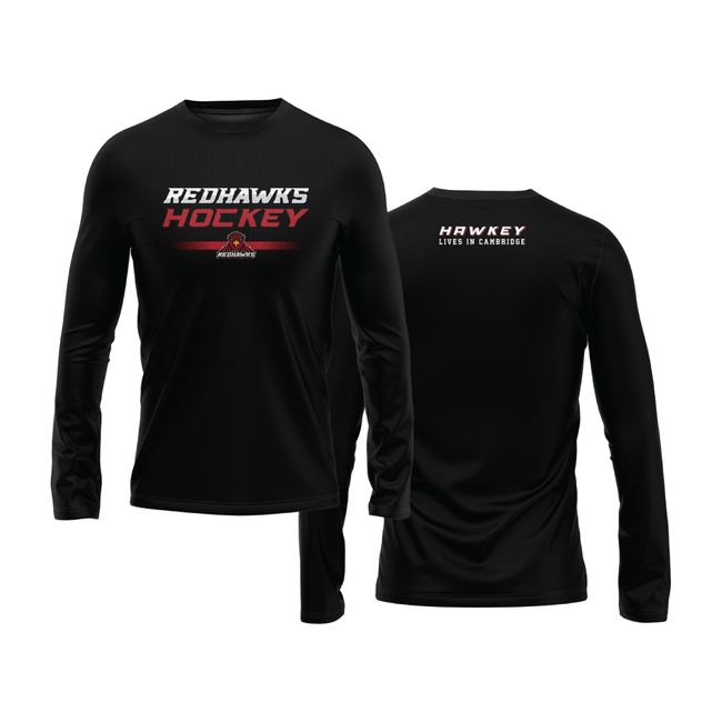 All Team Sports Redhawks Long Sleeve Cotton Tee - Adult