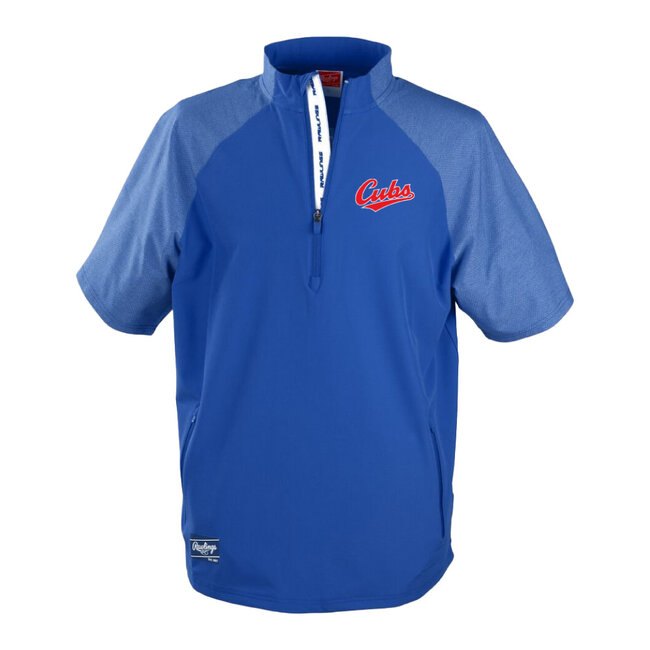 Cubs Rawlings ColorSync Short Sleeve Cage Jacket -  Youth