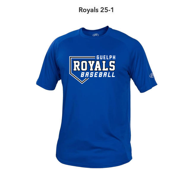 Royals Rawlings Crew Neck Tech Tee - Adult