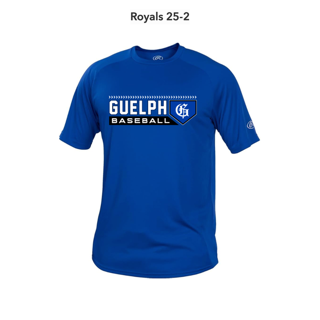 Royals Rawlings Crew Neck Tech Tee - Youth