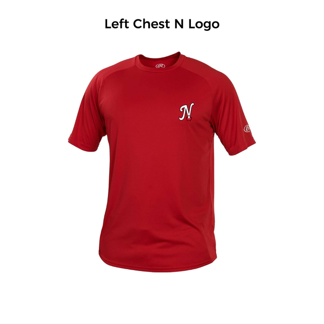 Nationals Rawlings Crew Neck Tech Tee - Youth