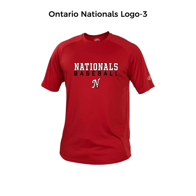 Nationals Rawlings Crew Neck Tech Tee - Adult
