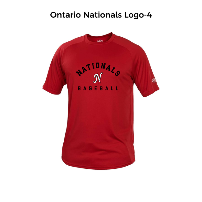 Nationals Rawlings Crew Neck Tech Tee - Adult