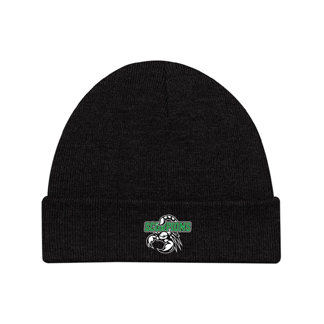 Scorpions Black Roll Up Toque