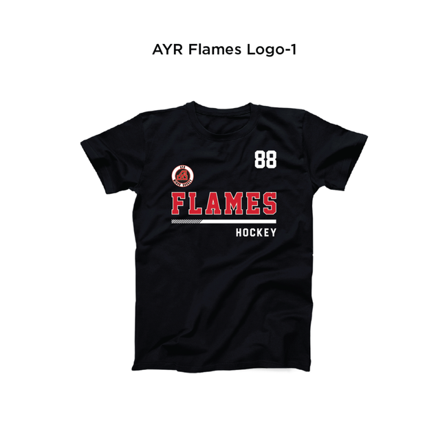 Flames Polycotton T-Shirt - Adult