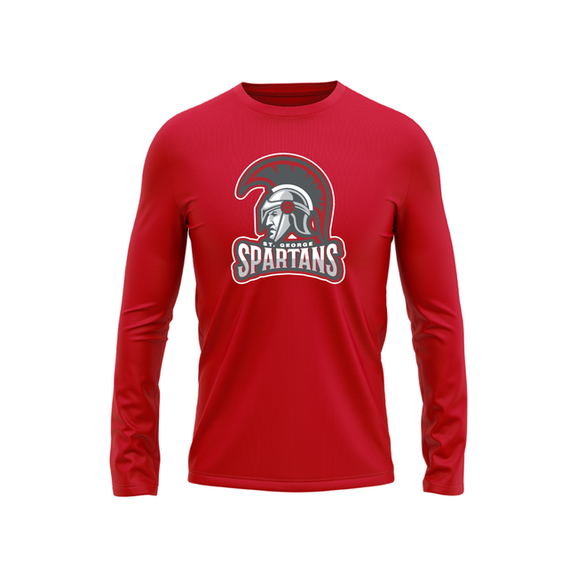 St. George Spartans Performance Long Sleeve Tech Tee - Adult