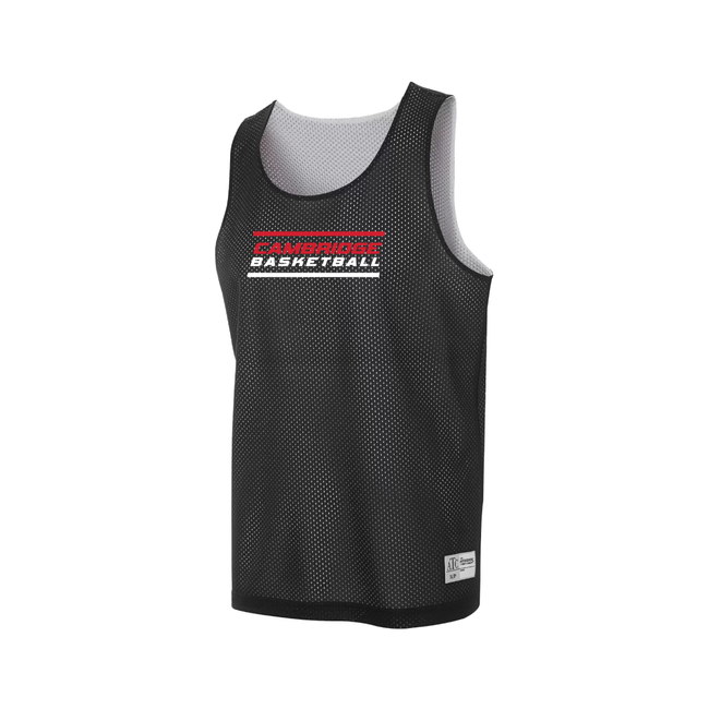 Cambridge Basketball Reversible Pinnie Black/White - Adult
