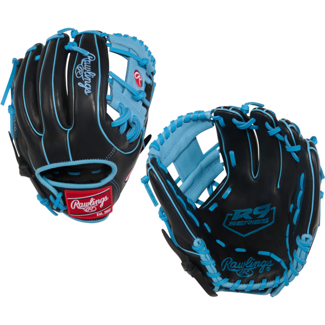 Rawlings R9 11.5" Infield Glove Black/Blue