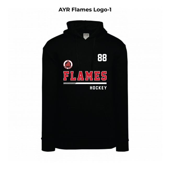 Flames Fleece Hoodie - Adult