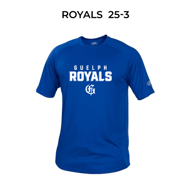 Royals Rawlings Crew Neck Tech Tee - Youth