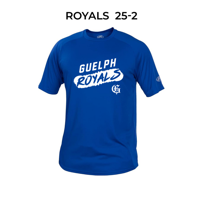 Royals Rawlings Crew Neck Tech Tee - Youth