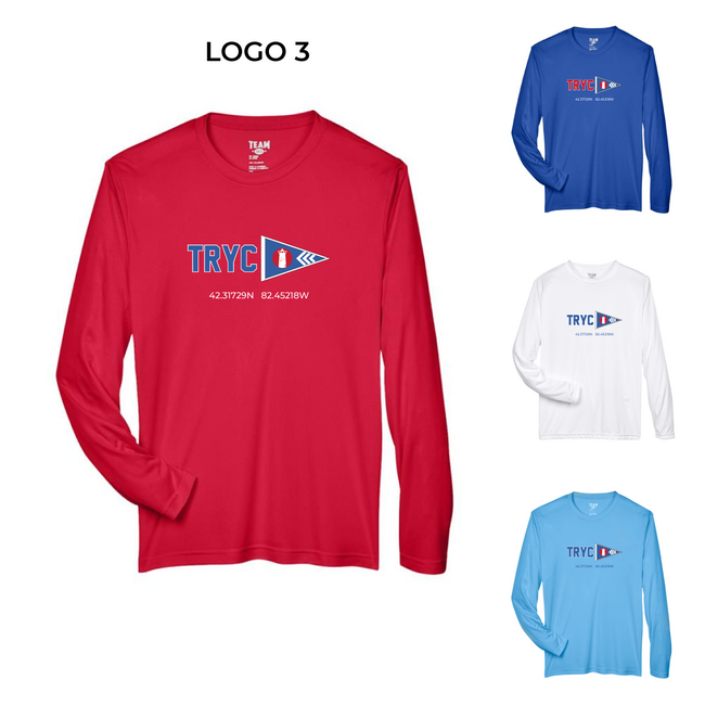 Team 365 TRYC Long Sleeve Performance Crewneck Tech Tee - Men's