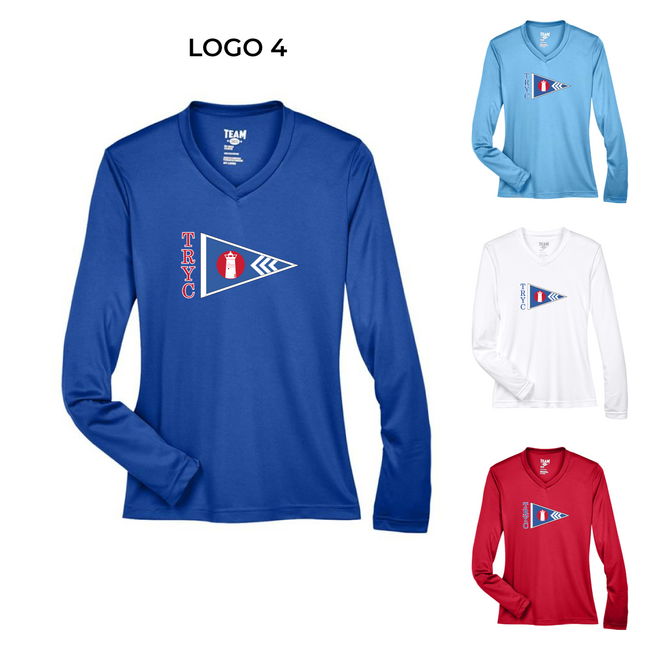 TRYC Long Sleeve Performance V-Neck Tech Tee - Women's