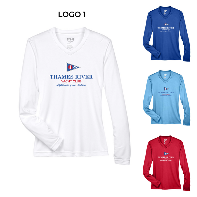 TRYC Long Sleeve Performance V-Neck Tech Tee - Women's