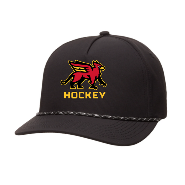 GMHA AT Custom Black/Slate/White Rope Hat - Gryphon Hockey