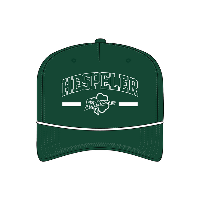 All Team Sports Shamrocks Green Custom All Team Performance Rope Hat - Hespeler Block Logo