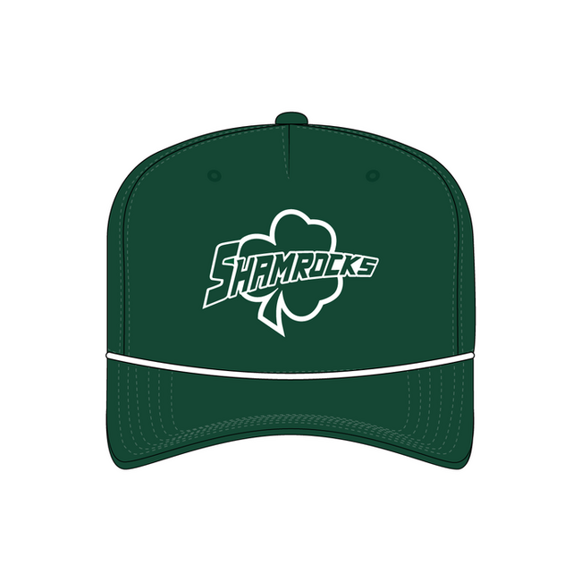 All Team Sports Shamrocks Green Custom All Team Performance Rope Hat - Shamrock Logo