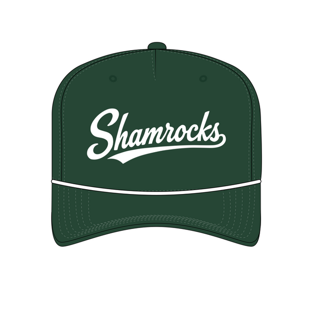 Shamrocks Green Custom All Team Performance Rope Hat - Shamrocks & Clover Logo