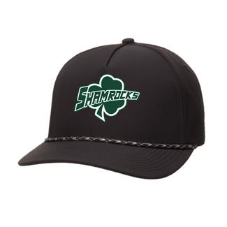 All Team Sports Shamrocks Black Custom All Team Performance Rope Hat - Shamrock Logo