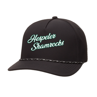 All Team Sports Shamrocks Black Custom All Team Performance Rope Hat - Script Logo