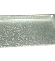 Winco Acrylic Tray,  Silver w/Snake Texture, 20-3/4" x 12-3/4"