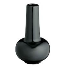 Tablecraft Vase, Black Porcelain, 5-1/2"