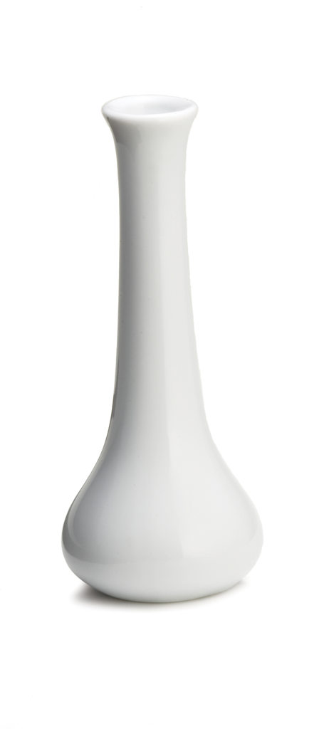 Tablecraft Vase, White Ceramic, 6-1/4"