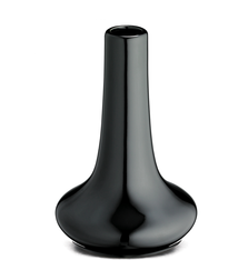 Tablecraft Vase, Black Porcelain, 5-3/4"