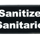 Tablecraft "Sanitize/Sanitario" Sign (English/Spanish), 3" x 9"