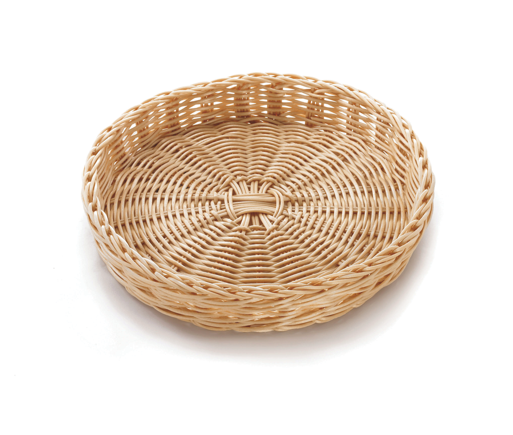 Tablecraft Ridal Round Basket, Natural, 12" x 2"