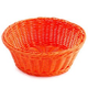 Tablecraft Ridal Round Basket, Orange, 8-1/4"  x  3-1/4"